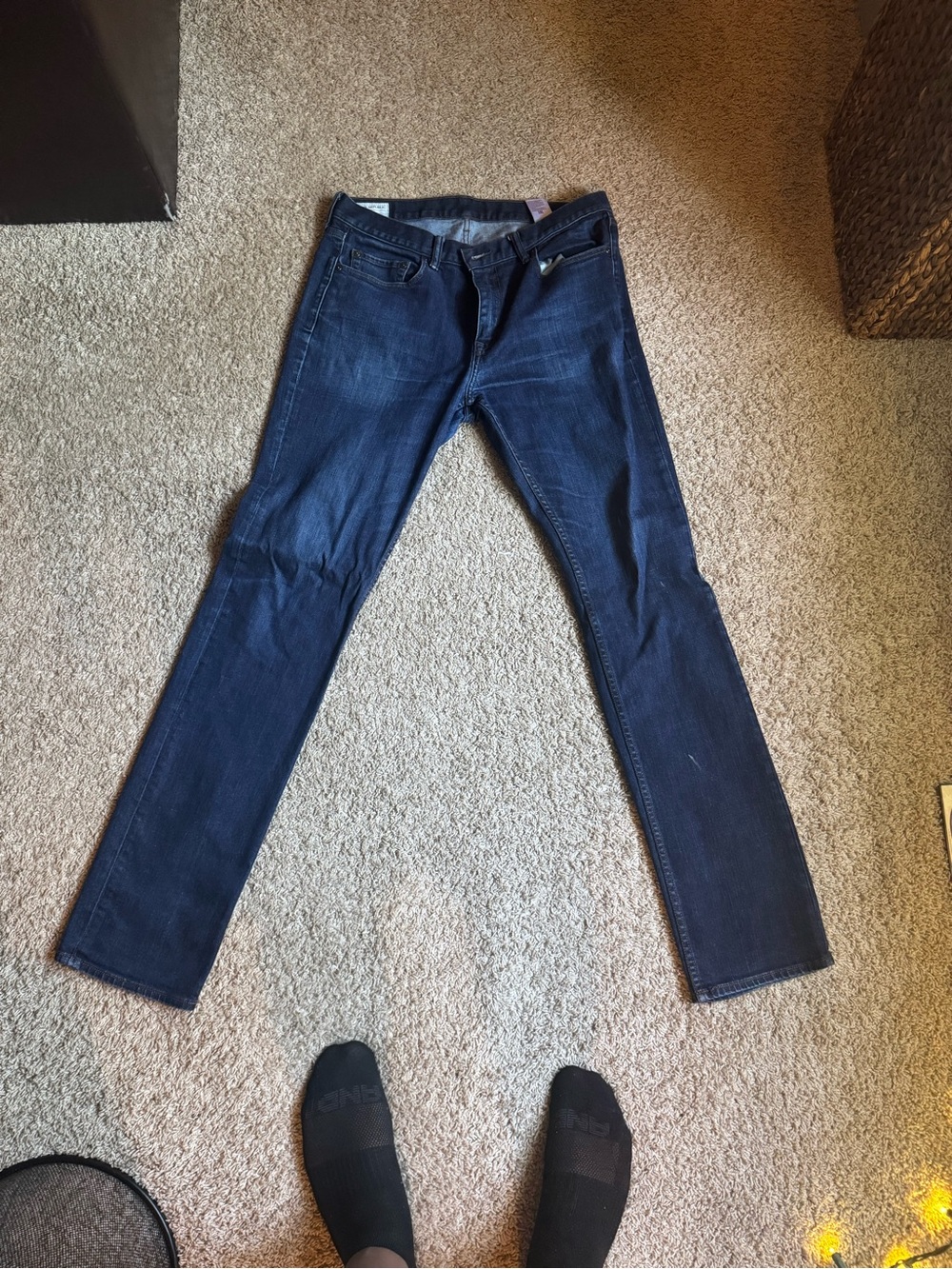 Banana Republic Men's Slim Straight Dark Blue Jeans